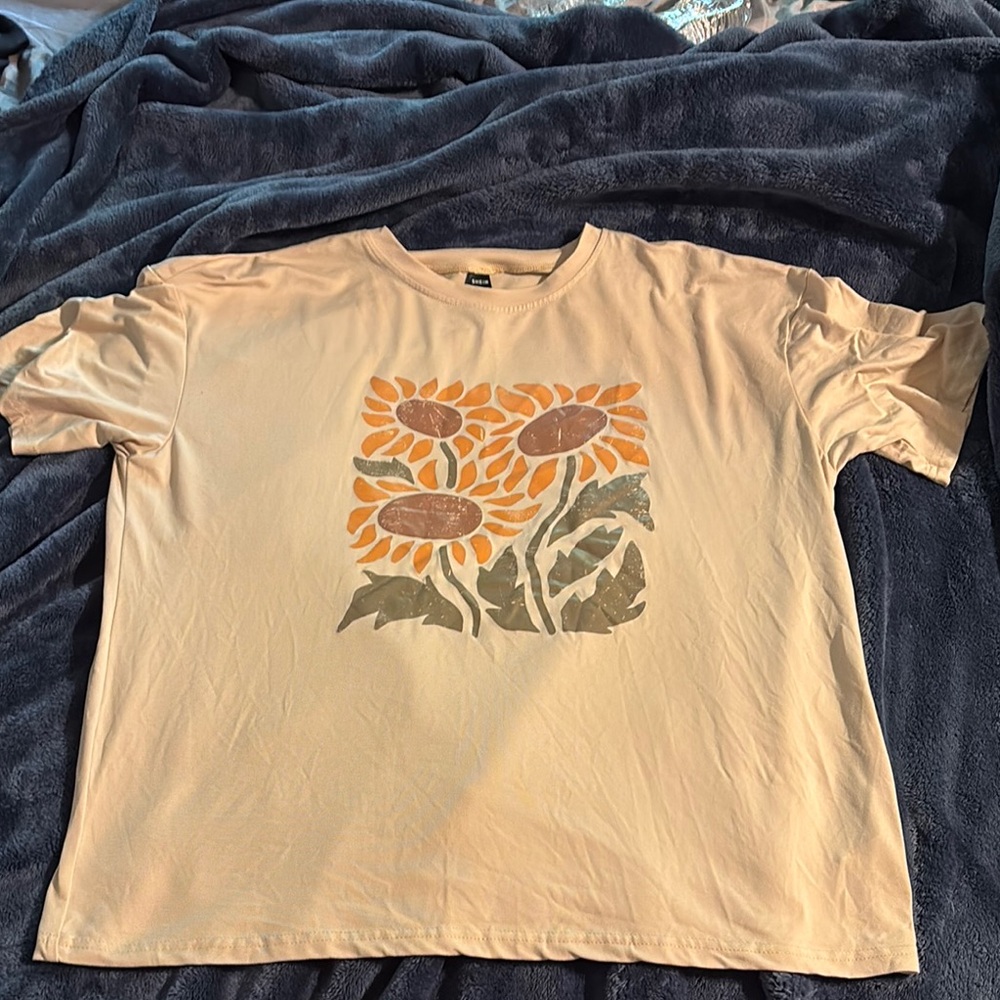 SHEIN Cream Casual T-Shirt